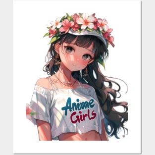 Anime Girls Posters and Art